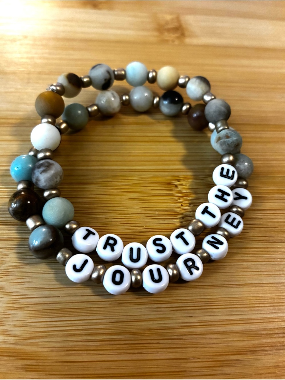 Trust The Journey Beaded Bracelet Set in Earth Tones
